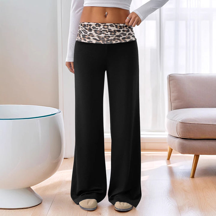 Lune London women's loose lounge pants with fashionable animal print belt