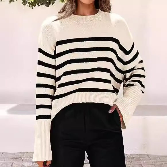 Women Striped Casual Sweater Loose Fit Lune London