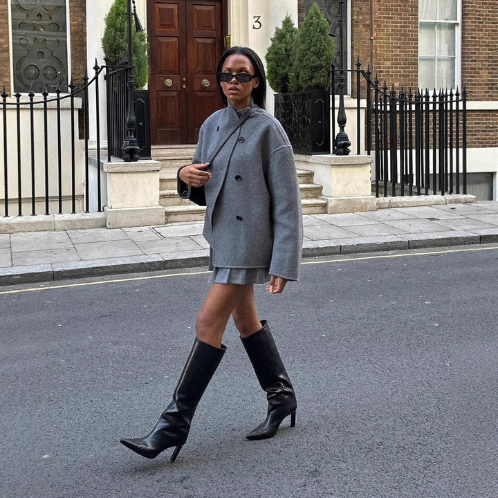 Ladies elegant wool coat Lune London
