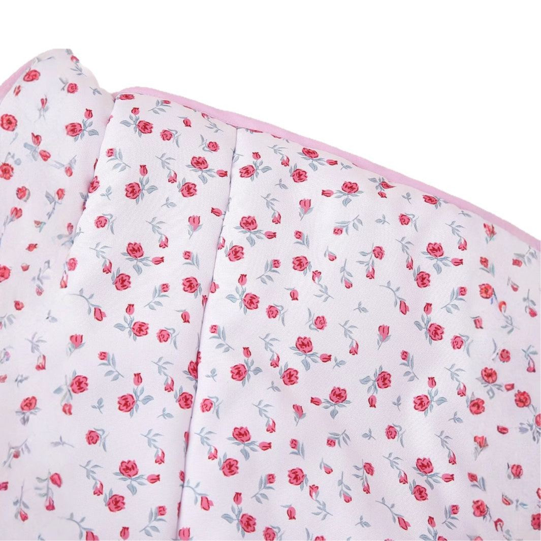 Quilted jacket for women with floral design and adjustable drawstring waist Lune London
