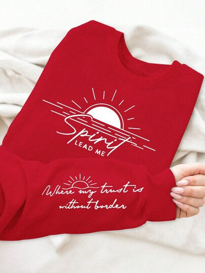 Sweatshirt pour femmes avec impression inspirante et tissu doux et fluide Chic & Stil
