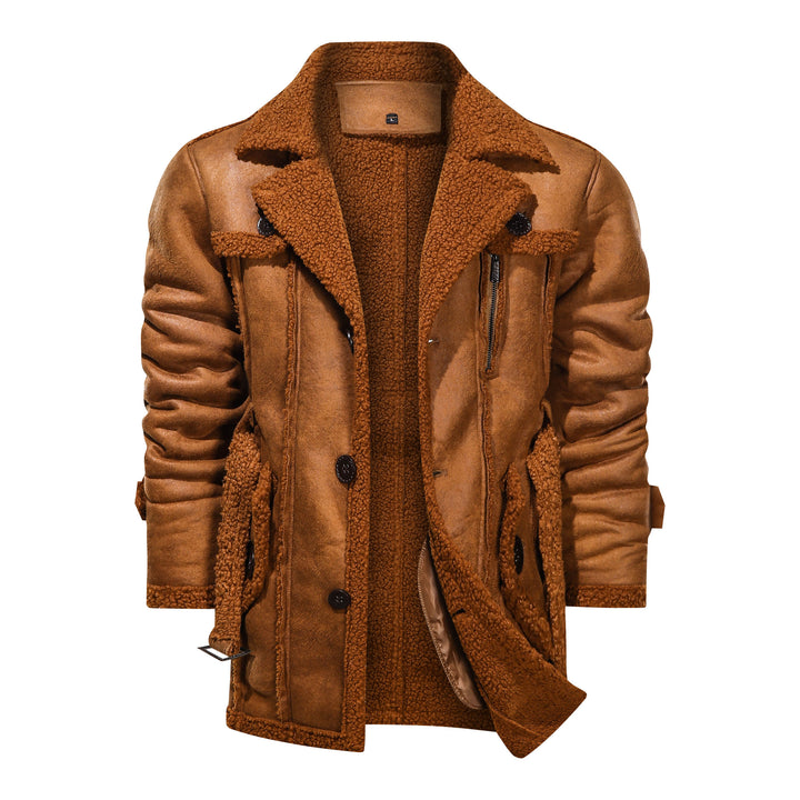 Cozy leather jacket for men with fur lining Lune London