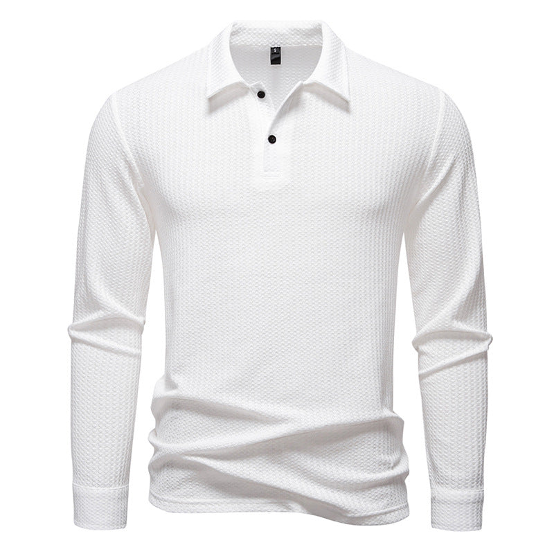 Men's polo shirt with textured surface and modern collar Lune London