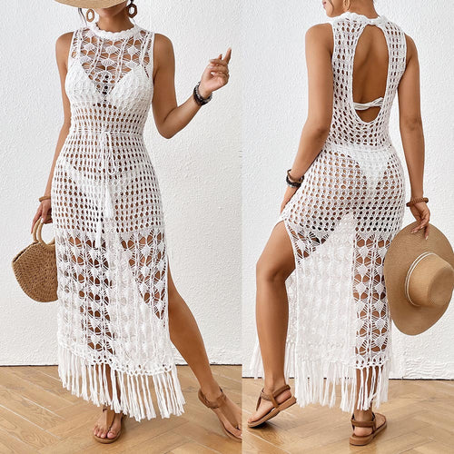 Lune London Crochet Fringe Maxi Dress for Women