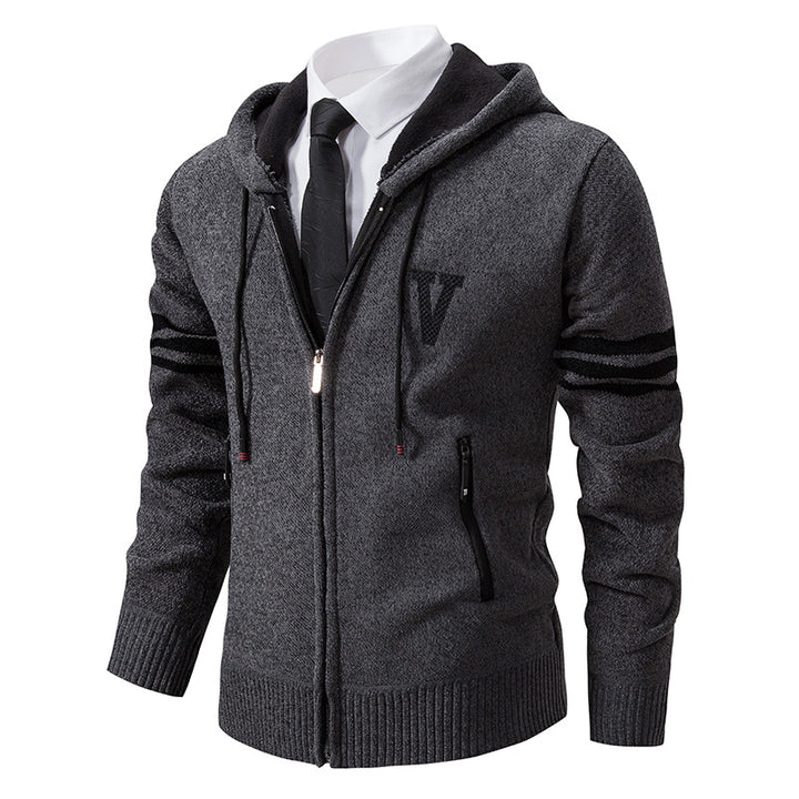 Men's leisure jacket with modern high collar and contrasting stripes Lune London