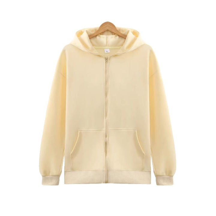 Ladies hoodie jacket with full zip and practical pockets Chic & Stil