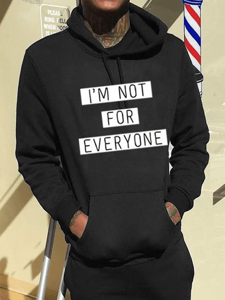 Men's sweat hoodie with catchy slogan and kangaroo pocket Lune London