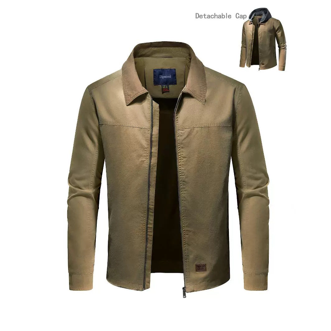 Utility jacket for men with removable hood Lune London