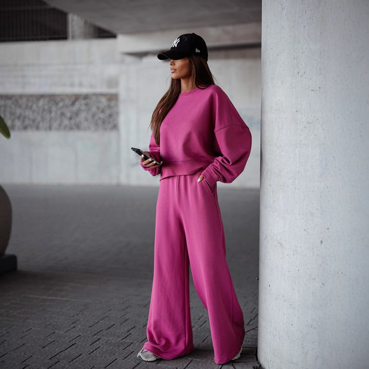 Women Oversized Comfortable Loungewear Set with Loose Fit and Oversized Collar Lune London