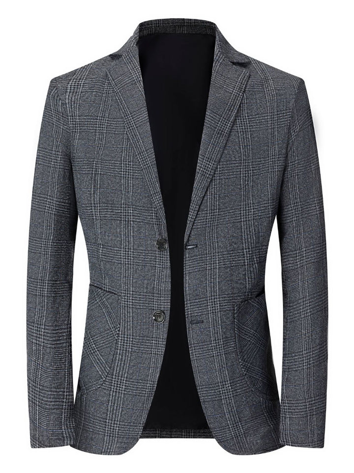 Trendy slim-fit checkered blazer for men Lune London