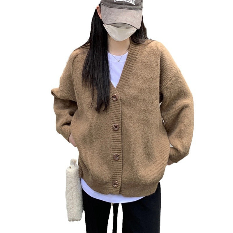 Cardigan surdimensionné pour femmes avec grands boutons et coupe décontractée Chic & Stil