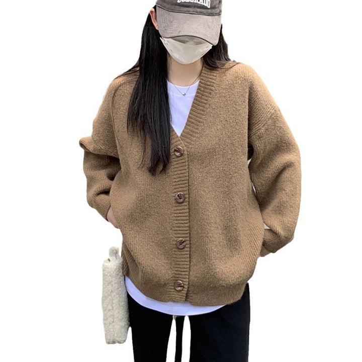 Cardigan surdimensionné pour femmes avec grands boutons et coupe décontractée Chic & Stil