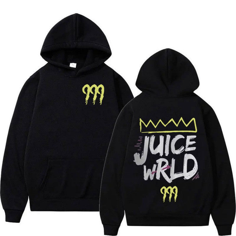 Women's hoodie with modern kangaroo pocket design and striking graphic print Chic & Stil