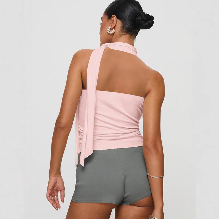 Ladies elegant top with feminine bow design Lune London