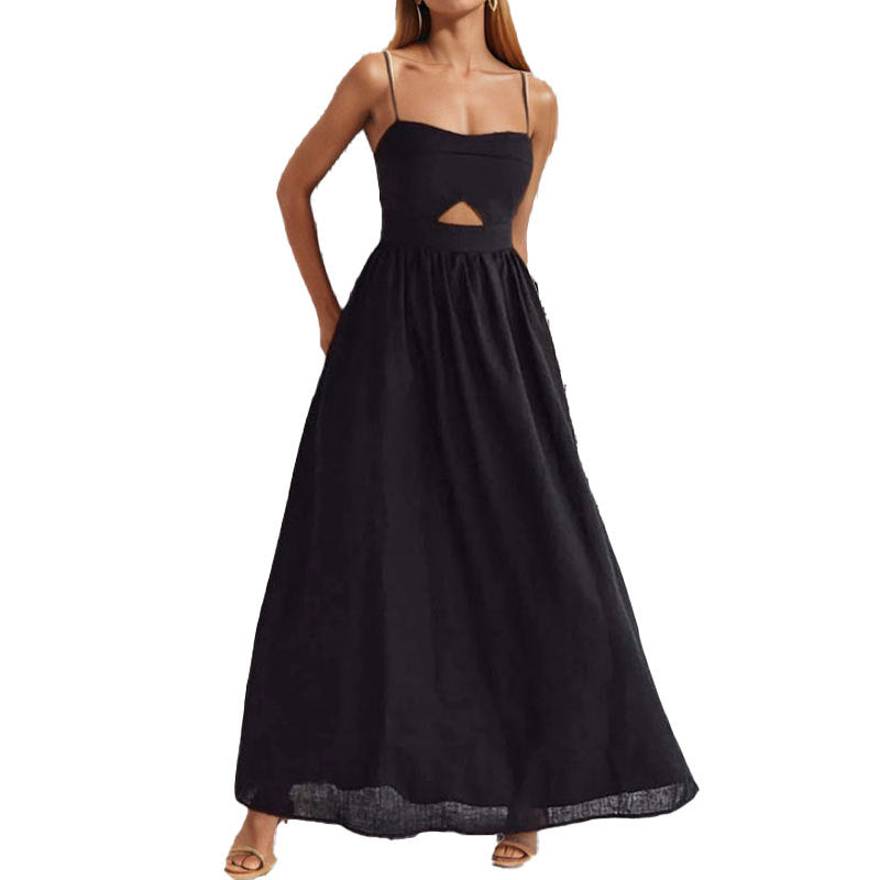 Robe maxi femme avec détail découpé et jupe fluide Chic & Stil