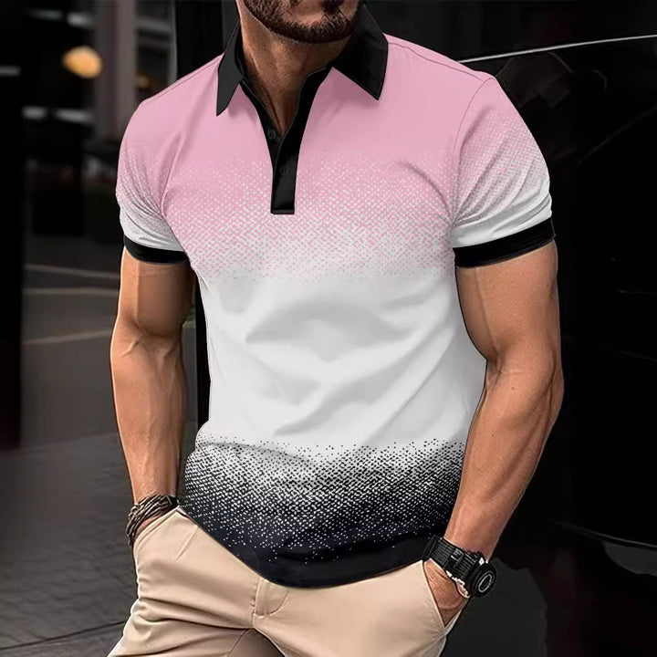 Chic and Stylish Dynamic Gradient Polo Shirt for Men