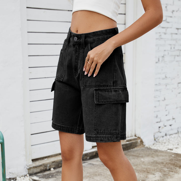 Women's cargo shorts with side pockets and high waist Lune London