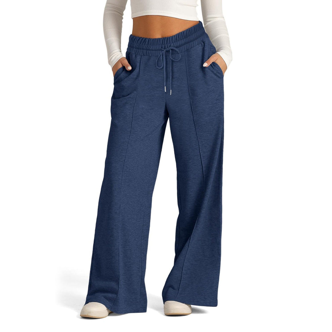 Lune London | Women's loose casual pants with elastic waistband and practical pockets