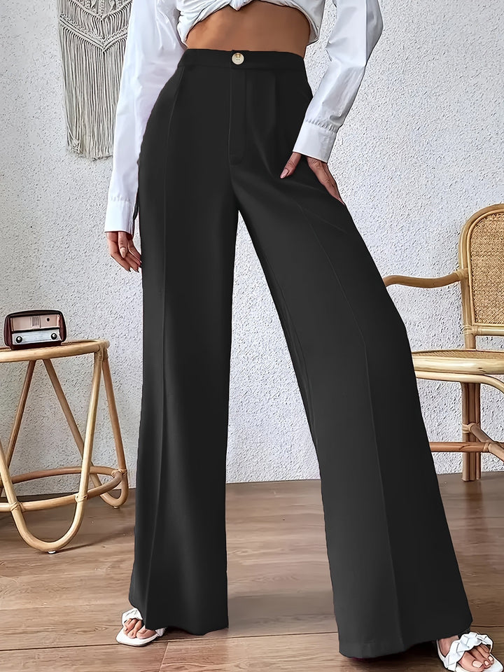 Ladies Elegant and wide high-waisted pants Lune London