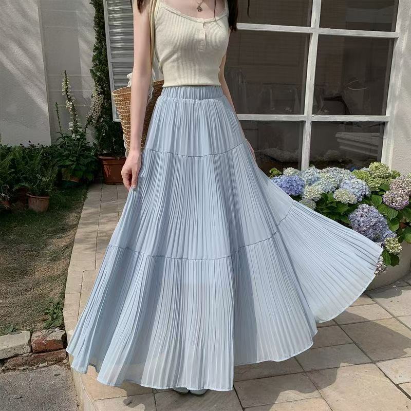 Jupe maxi femme avec des plis élégants Chic & Stil