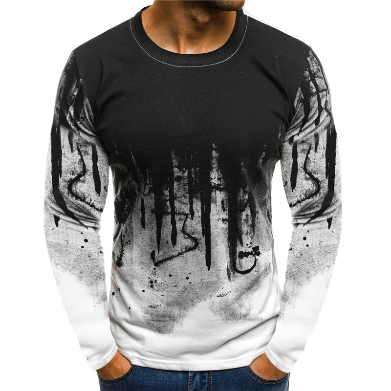 Long sleeve men's t-shirt with modern graphic accents and a sporty fit Lune London