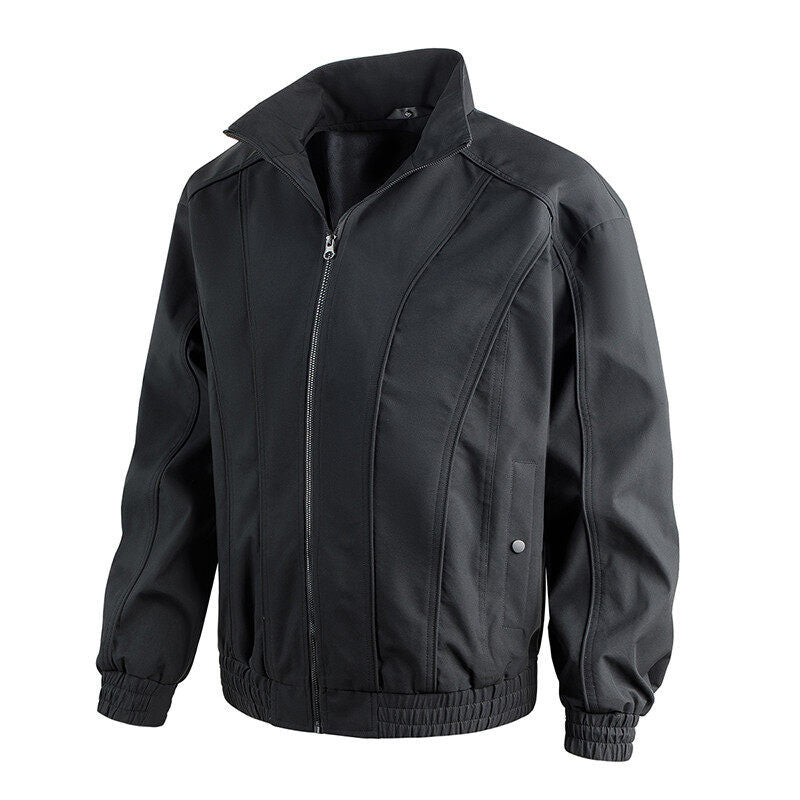 Leisure jacket for men with stand-up collar and elastic waist Lune London