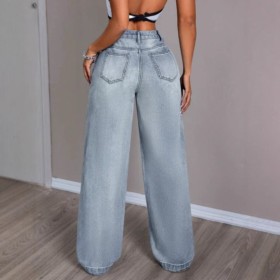 Women Loose Jeans In Vintage Style Lune London