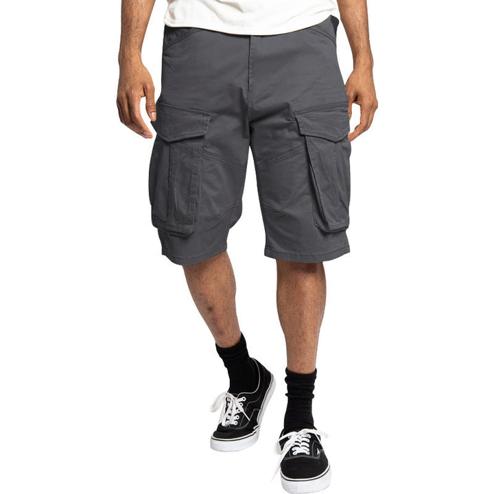 Shorts cargo pour hommes avec poches polyvalentes et taille élastique Lune London