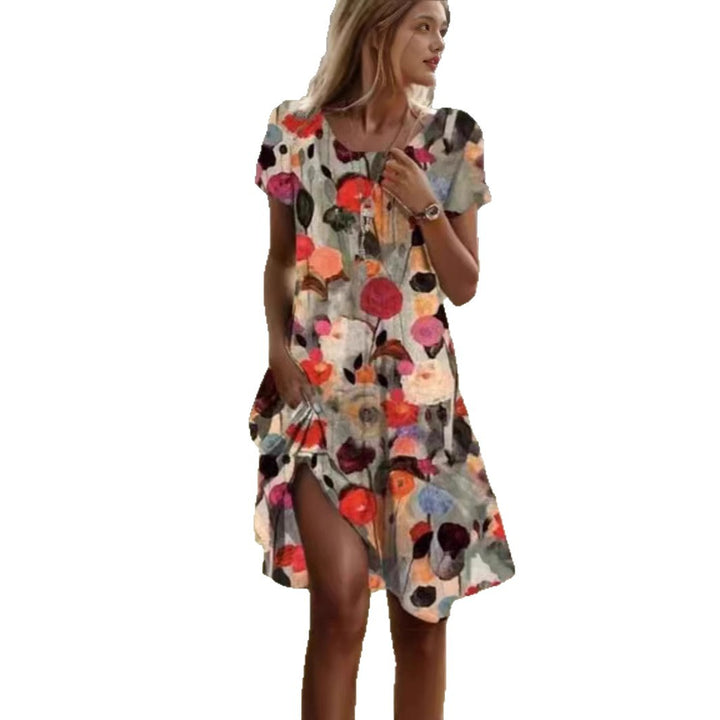 Casual women's dress with floral design Lune London
