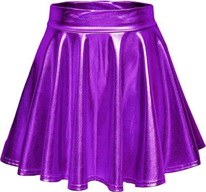 High-waisted elegant synthetic leather skirt for women Lune London