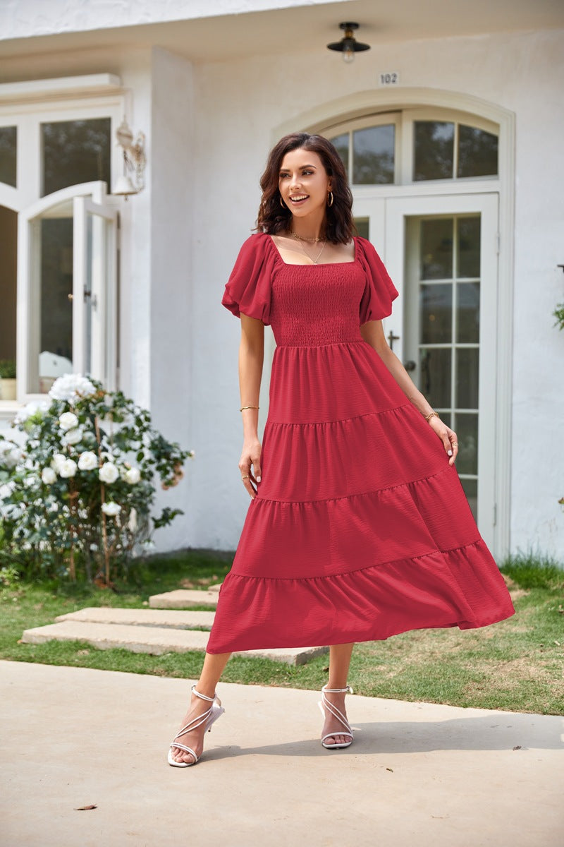 Maxi dress for women with slightly voluminous sleeves Lune London