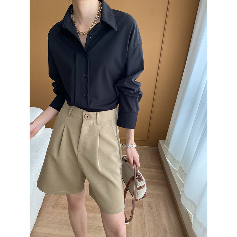 Ladies Elegant Long Sleeve Blouse with Loose Fit Chic & Stil