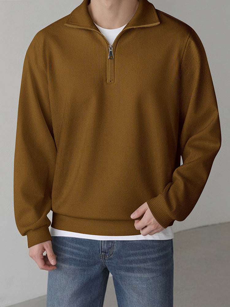 Casual pullover for men with half zipper Lune London