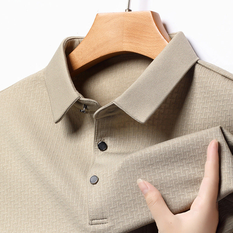 Long sleeve polo shirt for men with structured design and modern cut Lune London