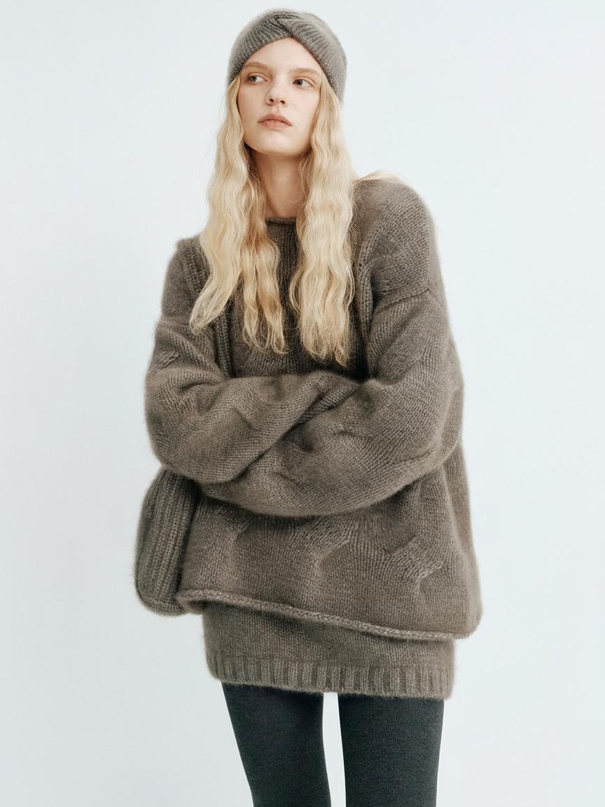 Pull surdimensionné en mohair Chic & Stil pour femmes