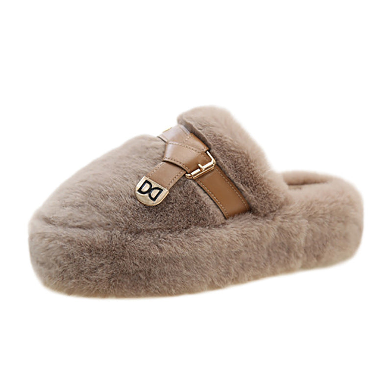 Plush slippers for women with elegant loop Lune London