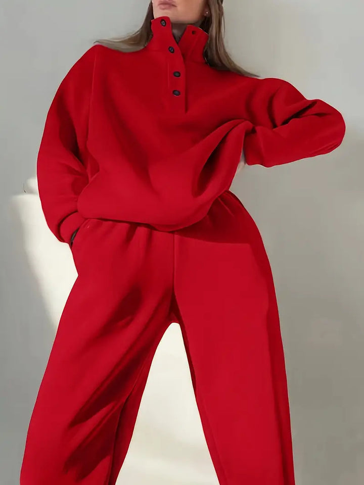 Women comfortable and stylish hoodie with snap button closure Lune London