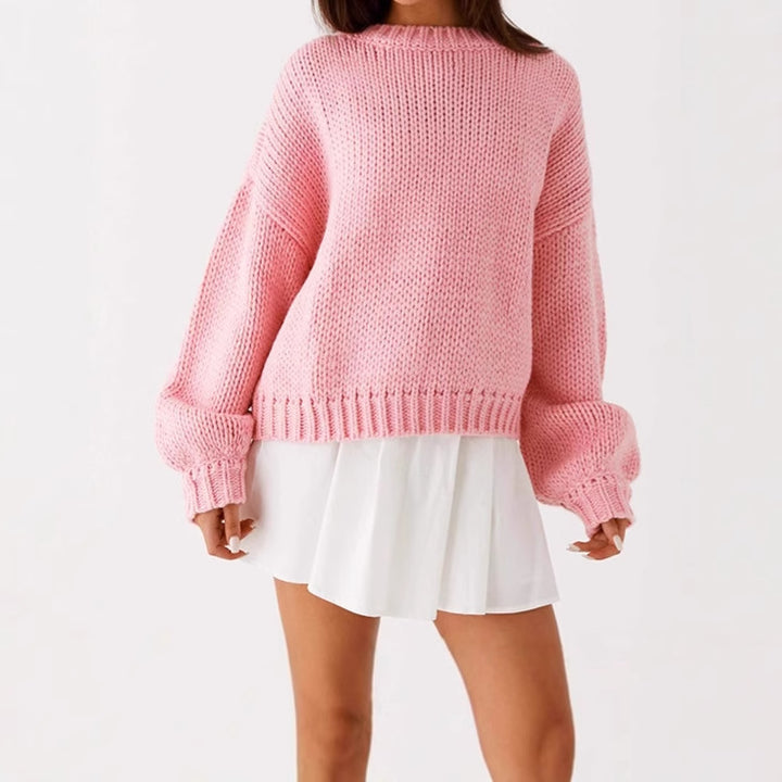 Ladies Comfortable and Stylish Oversized Sweater with Structured Knit Lune London