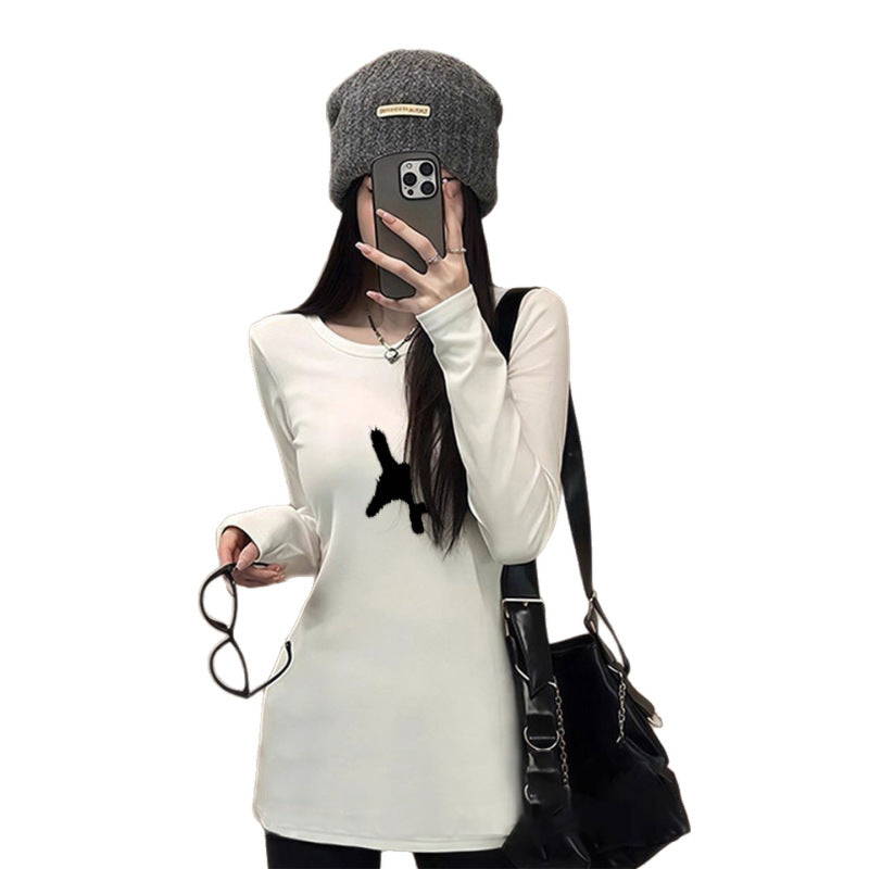 T-shirt pour femmes à manches longues avec col rond élégant Chic & Stil