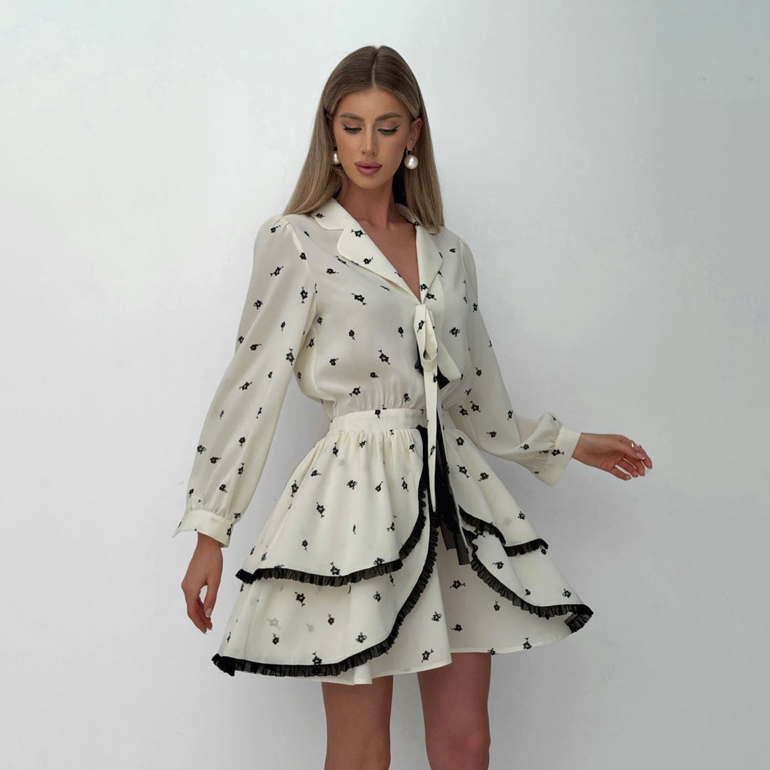 Blouse dress women with ruffles Lune London