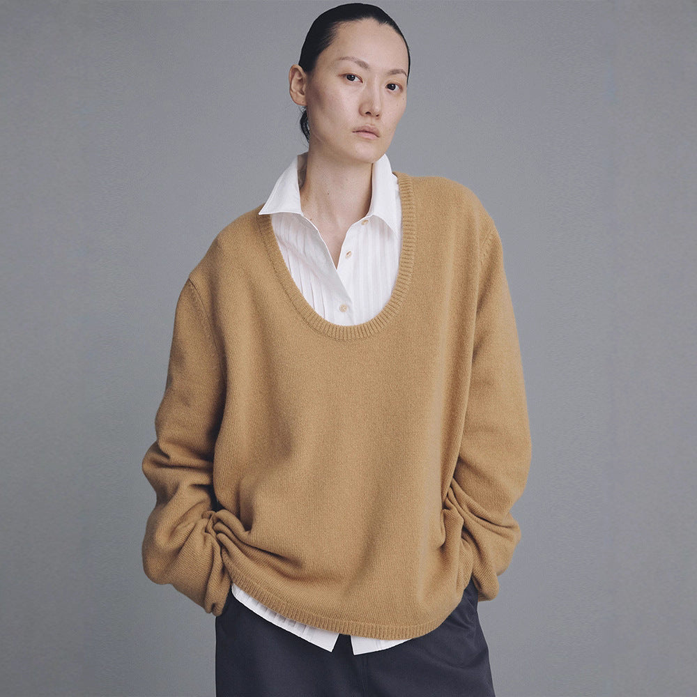 Pull en tricot pour femmes avec col rond Chic & Stil