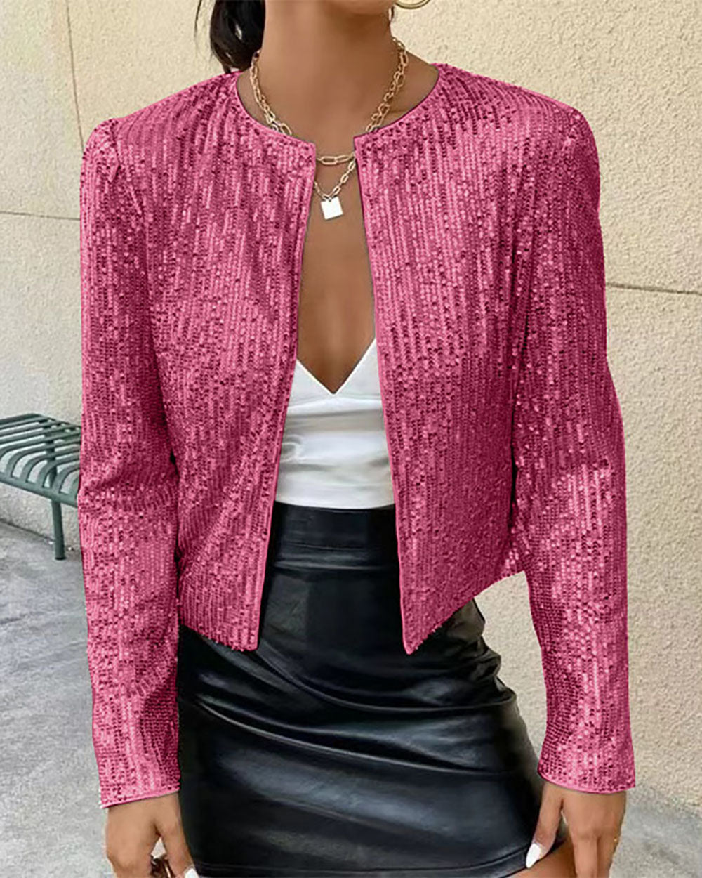 Lune London | Smarter Glittering Stand Collar Short Coat