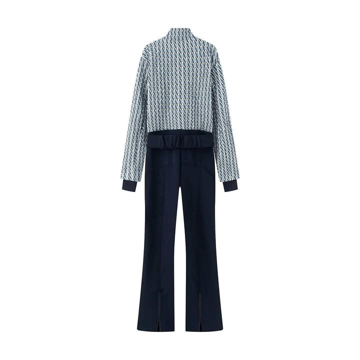 Ensemble de combinaison sportive pour femme avec fermeture éclair tendance et taille élastique Chic & Stil