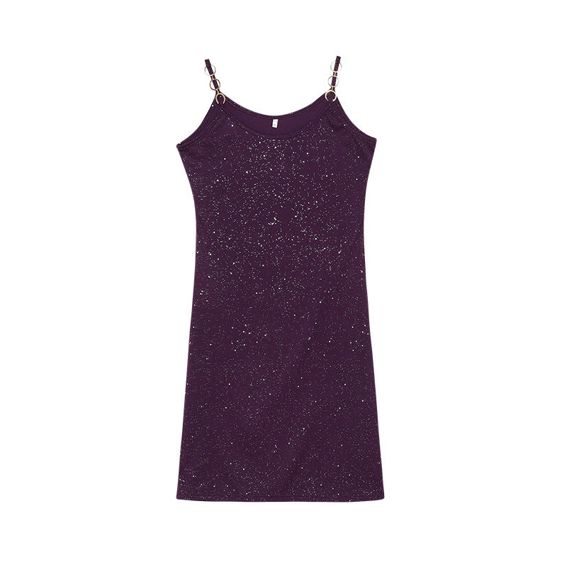 Shimmering mini dress for women with adjustable straps Lune London