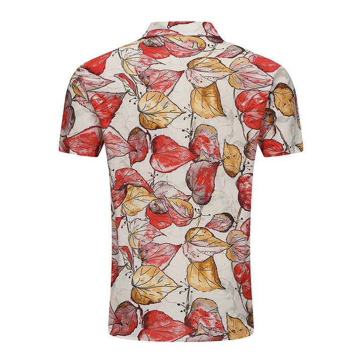 Short-sleeved shirt for men with floral accents and breathable fabric Lune London