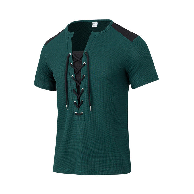 Short Sleeve Men's T-shirt with Innovative Lace Design Lune London