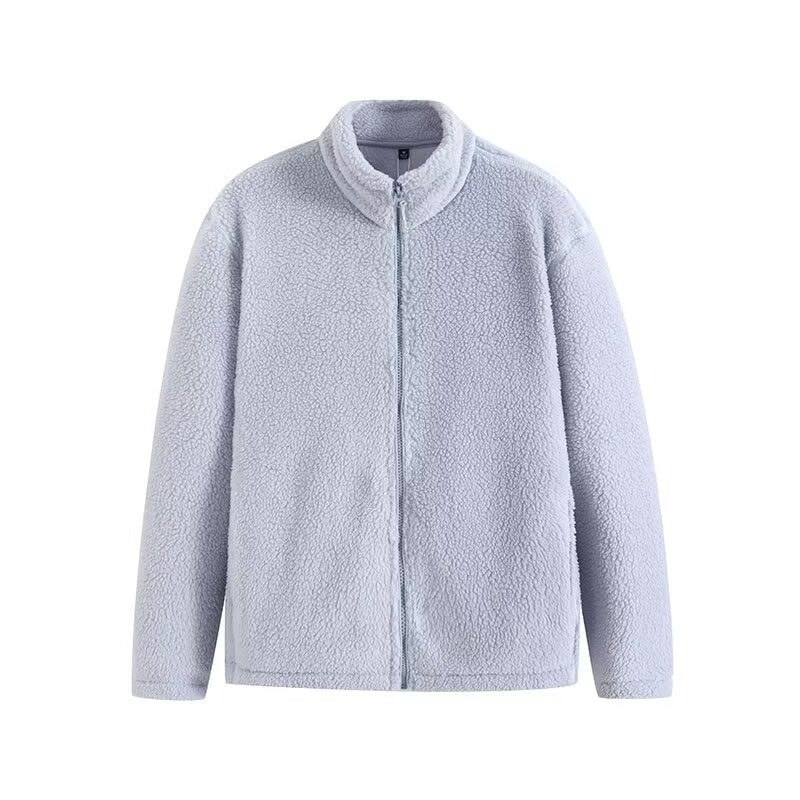 Veste en polaire pour femmes avec col haut et poches zippées pratiques Chic & Stil
