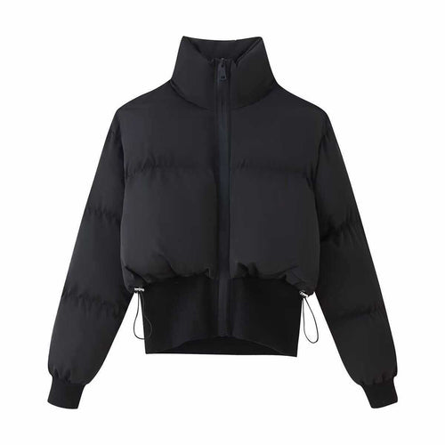 Ladies short down jacket with high collar Lune London