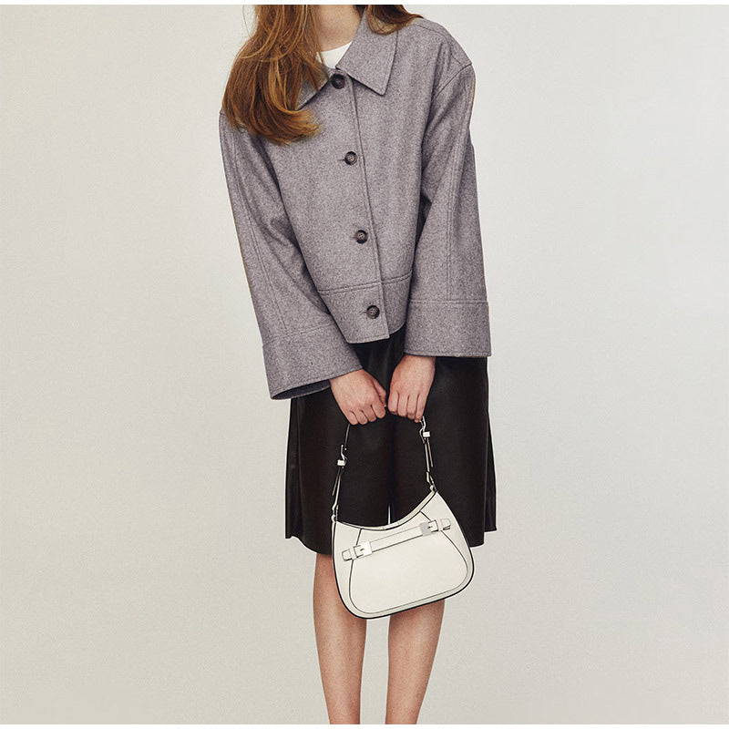 Ladies oversized trendy jacket with innovative collar Lune London