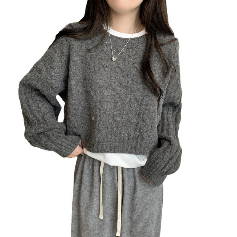 Pull chunky en tricot pour femmes avec une coupe décontractée et un motif en câbles Chic & Stil